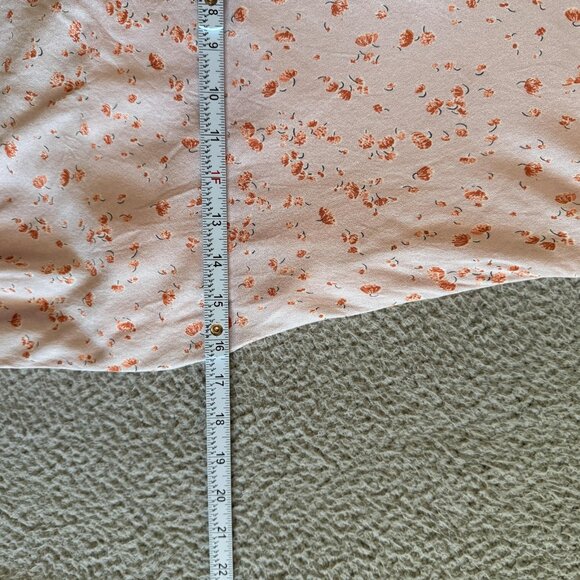 Audrey 3+1 Dress Pink Floral Midi Puff‎ Sleeve Tie Boho Rayon Lined - Picture 9 of 15